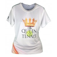 CAMISETA BONES THE QUEEN OF TENNIS - BRANCA